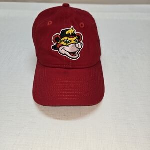 New Era Red Cap with Embroidered Cartoon Design